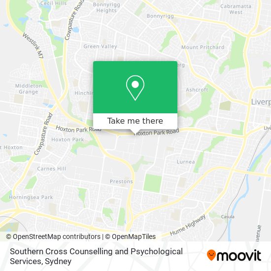 Mapa Southern Cross Counselling and Psychological Services