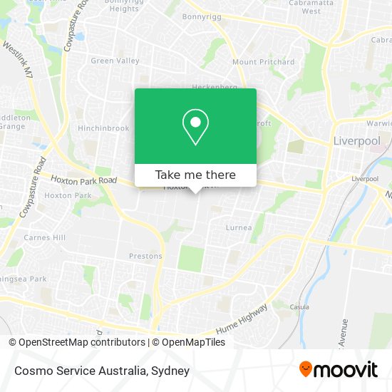 Cosmo Service Australia map