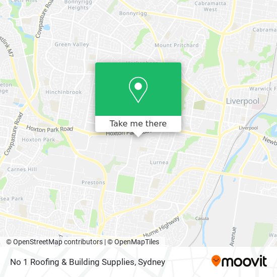 No 1 Roofing & Building Supplies map