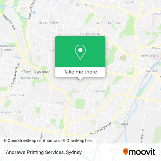 Andrews Printing Services map