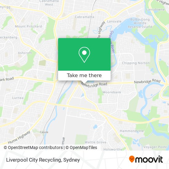 Liverpool City Recycling map