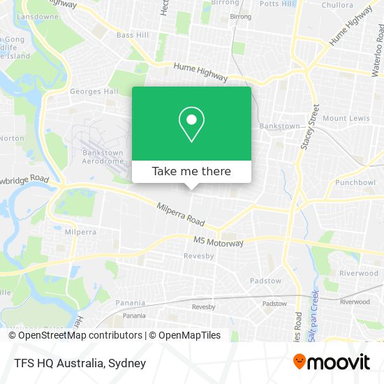 TFS HQ Australia map