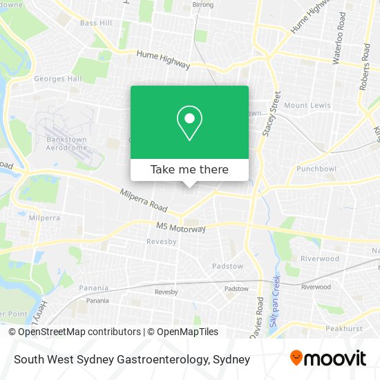 South West Sydney Gastroenterology map