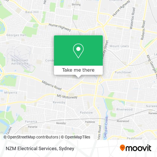 Mapa NZM Electrical Services