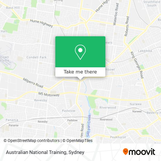 Mapa Australian National Training