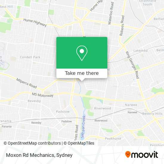 Moxon Rd Mechanics map