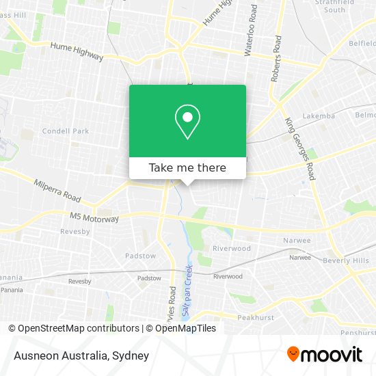 Mapa Ausneon Australia