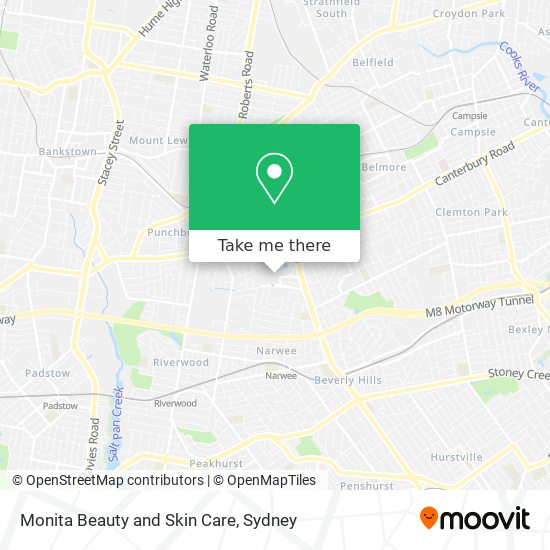 Monita Beauty and Skin Care map