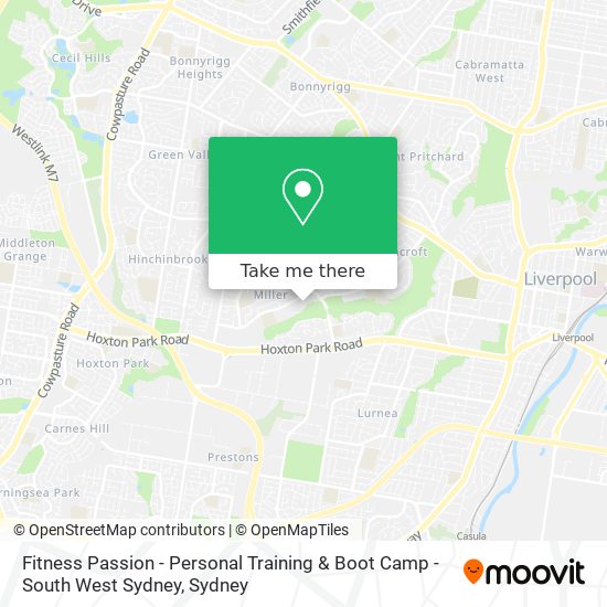 Fitness Passion - Personal Training & Boot Camp - South West Sydney map