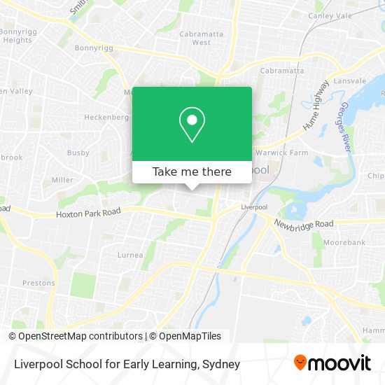 Mapa Liverpool School for Early Learning