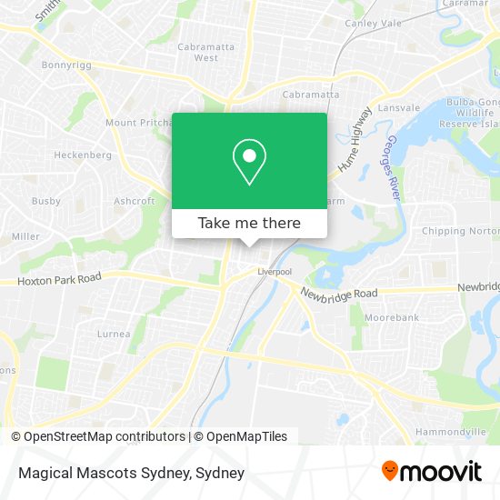 Mapa Magical Mascots Sydney