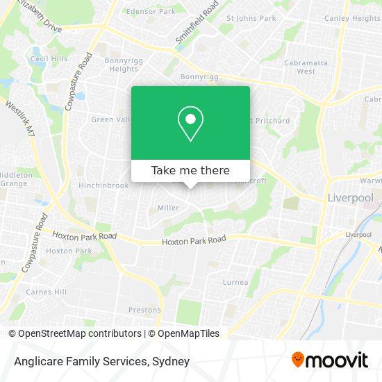 Anglicare Family Services map