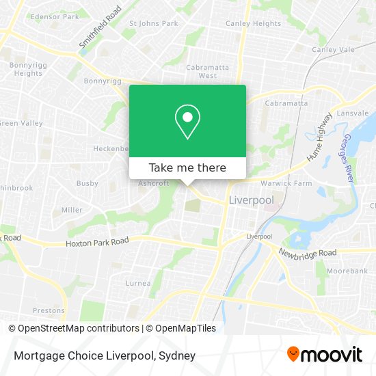 Mortgage Choice Liverpool map