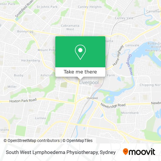 South West Lymphoedema Physiotherapy map