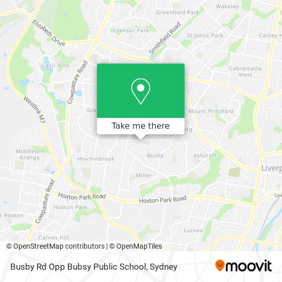Mapa Busby Rd Opp Bubsy Public School