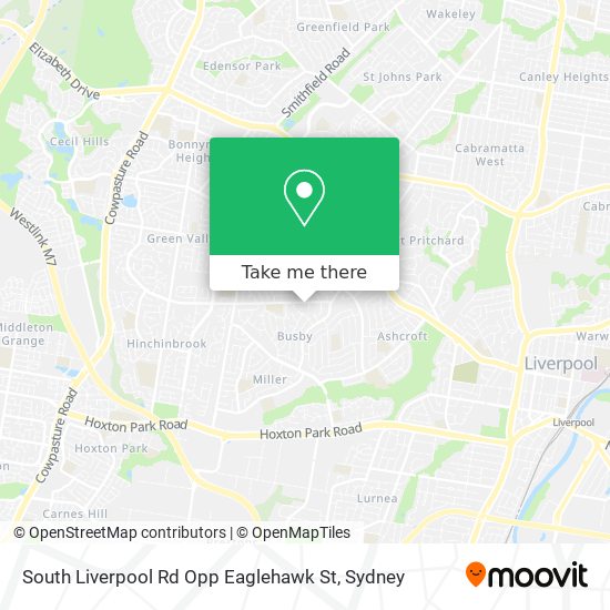 South Liverpool Rd Opp Eaglehawk St map