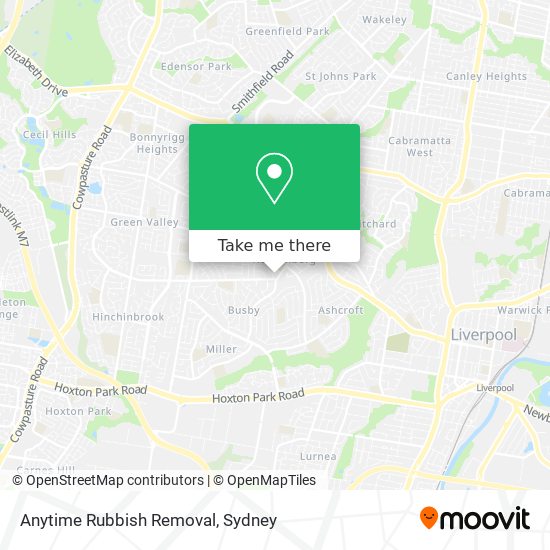 Mapa Anytime Rubbish Removal