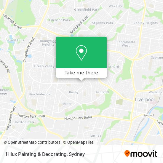 Hilux Painting & Decorating map