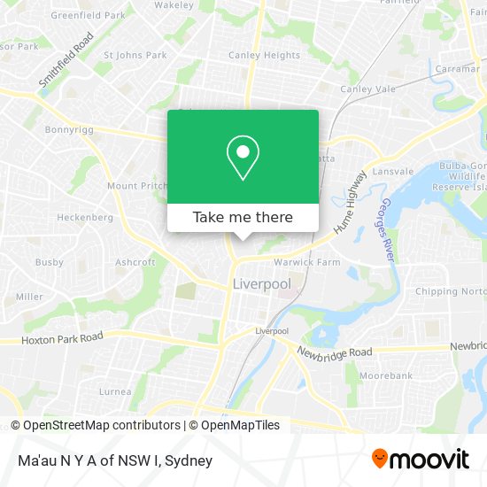 Ma'au N Y A of NSW I map