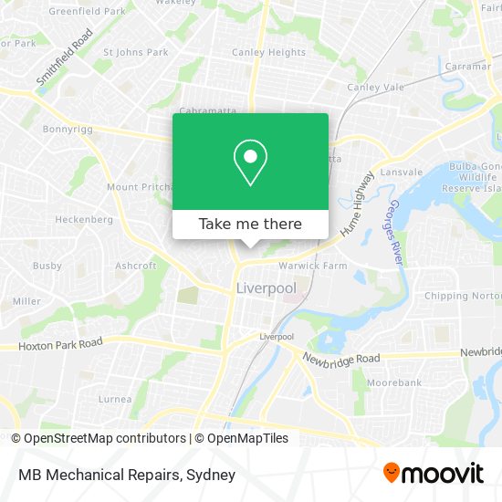 MB Mechanical Repairs map