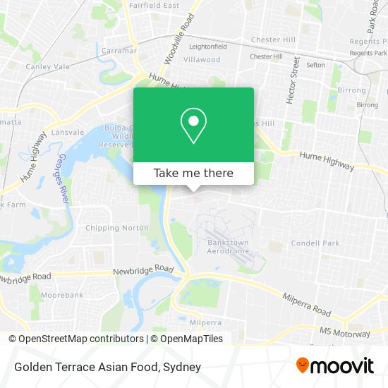 Golden Terrace Asian Food map