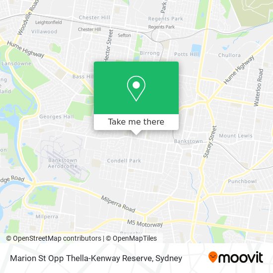 Marion St Opp Thella-Kenway Reserve map