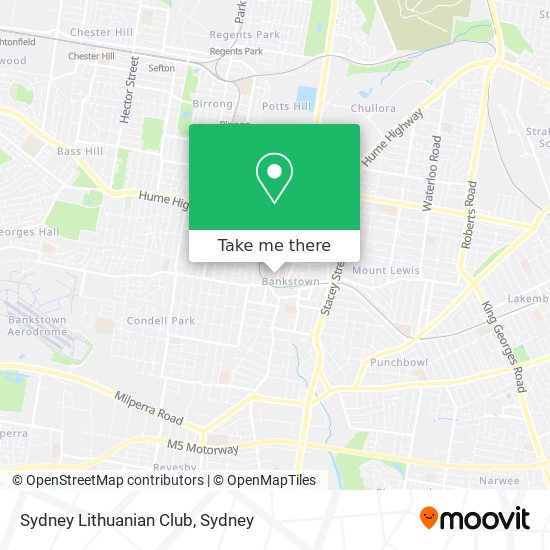 Sydney Lithuanian Club map