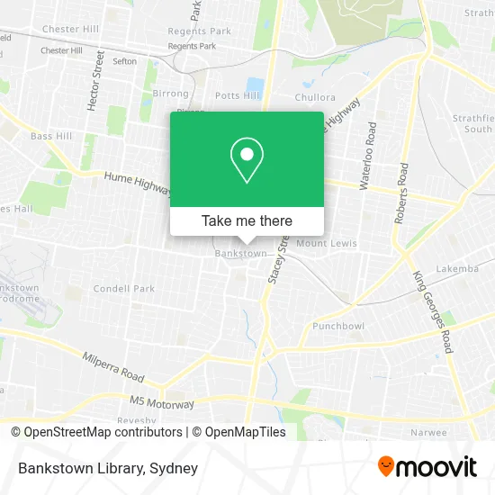 Mapa Bankstown Library