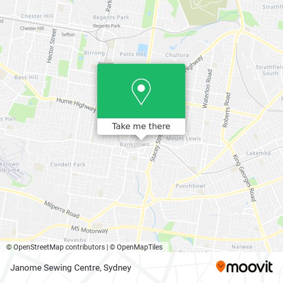 Mapa Janome Sewing Centre