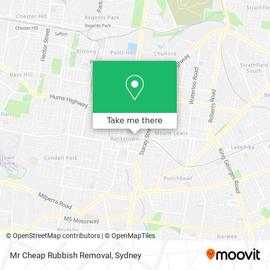 Mapa Mr Cheap Rubbish Removal