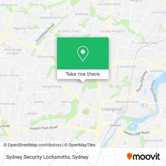 Sydney Security Locksmiths map