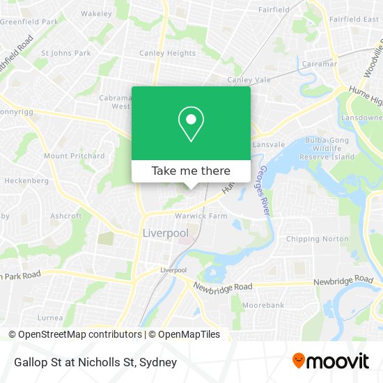 Mapa Gallop St at Nicholls St