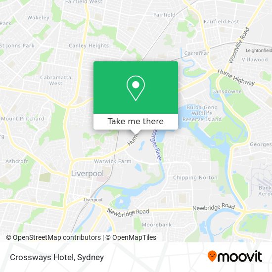 Crossways Hotel map