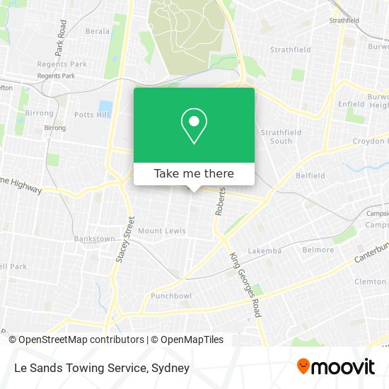 Le Sands Towing Service map