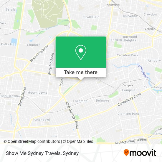 Show Me Sydney Travels map
