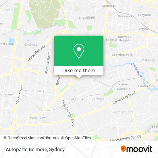 Mapa Autoparts Belmore