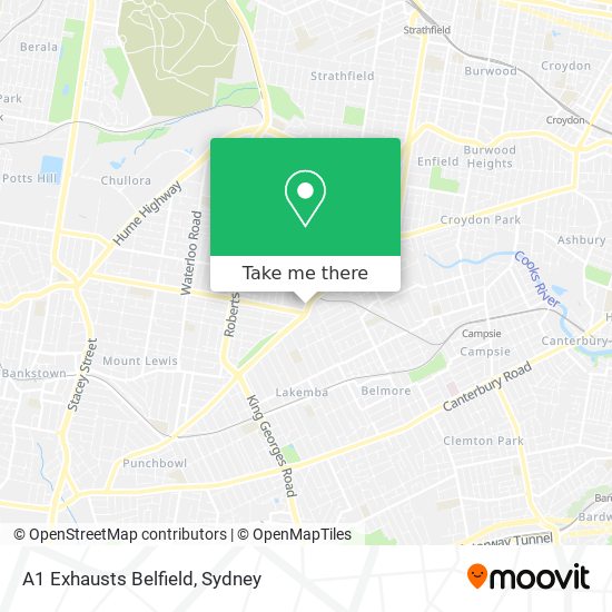 A1 Exhausts Belfield map