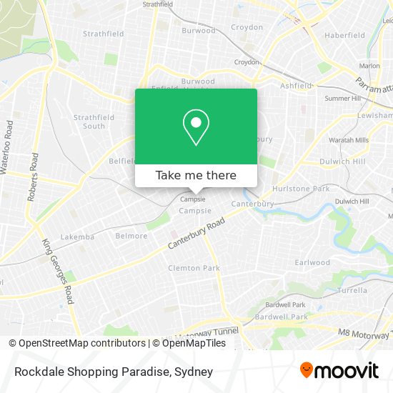 Mapa Rockdale Shopping Paradise