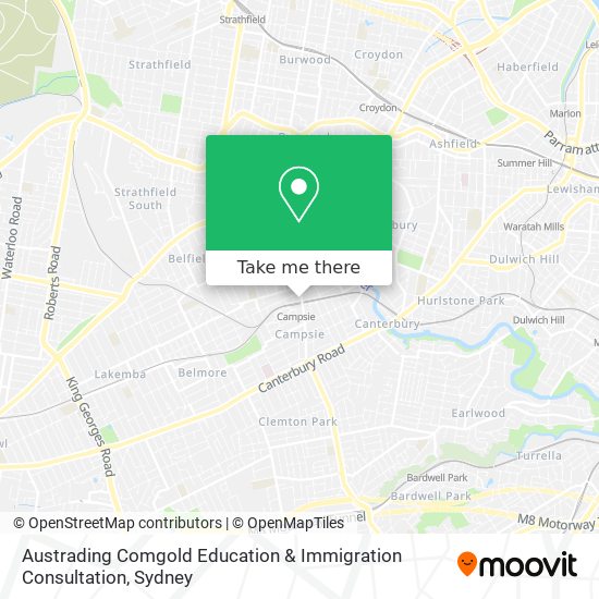 Austrading Comgold Education & Immigration Consultation map