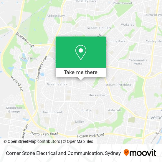 Corner Stone Electrical and Communication map