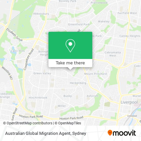 Mapa Australian Global Migration Agent