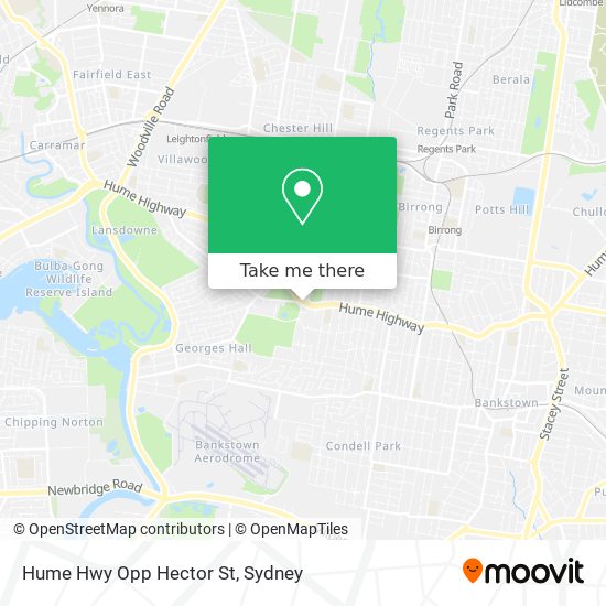 Hume Hwy Opp Hector St map