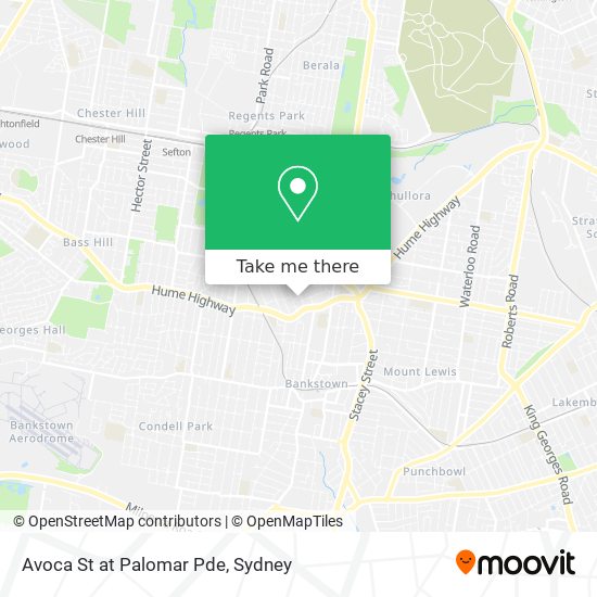 Avoca St at Palomar Pde map