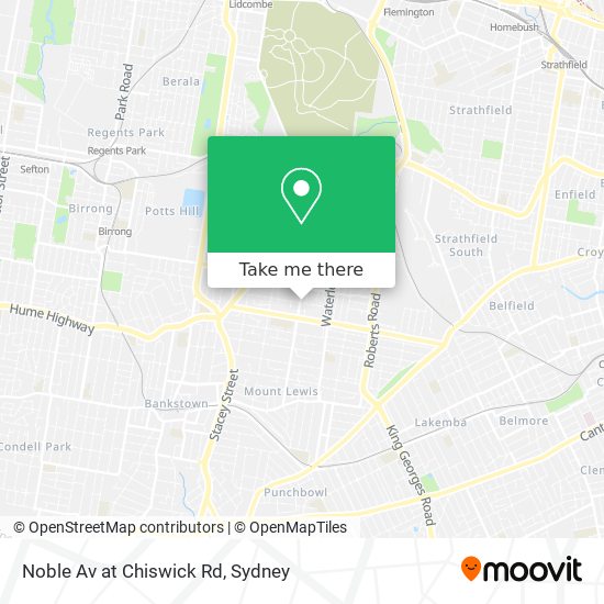 Mapa Noble Av at Chiswick Rd