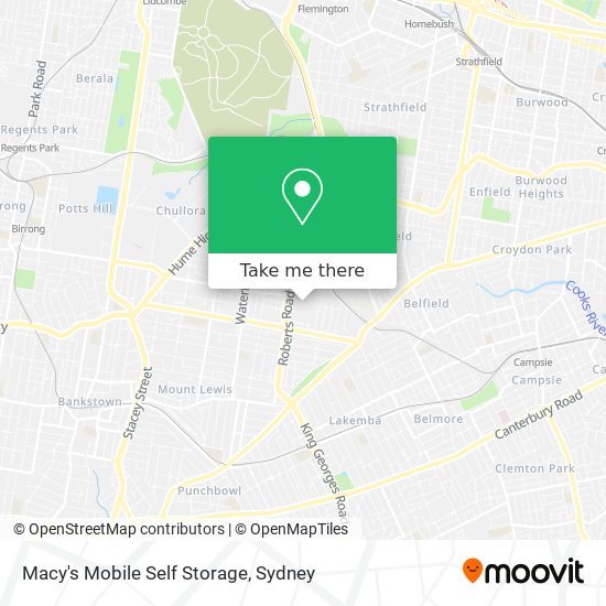 Macy's Mobile Self Storage map