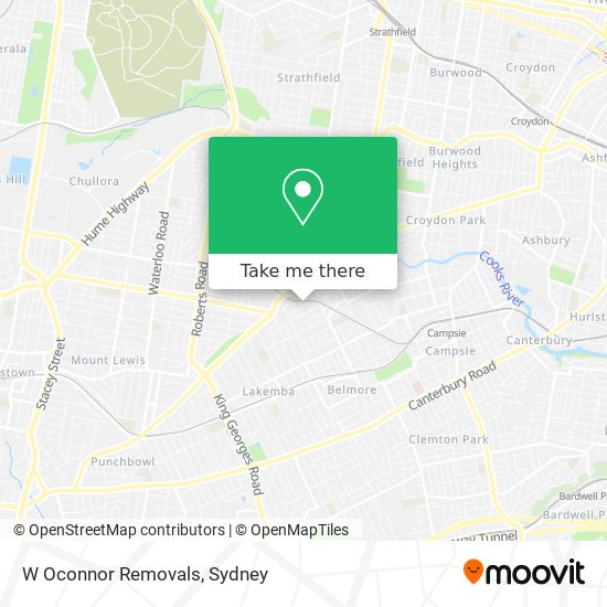 W Oconnor Removals map