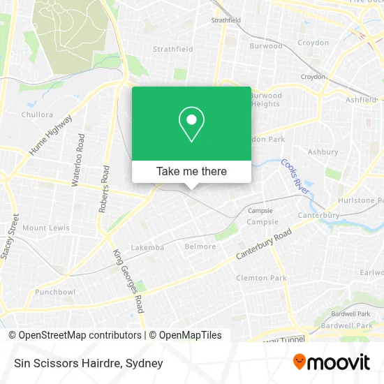 Sin Scissors Hairdre map