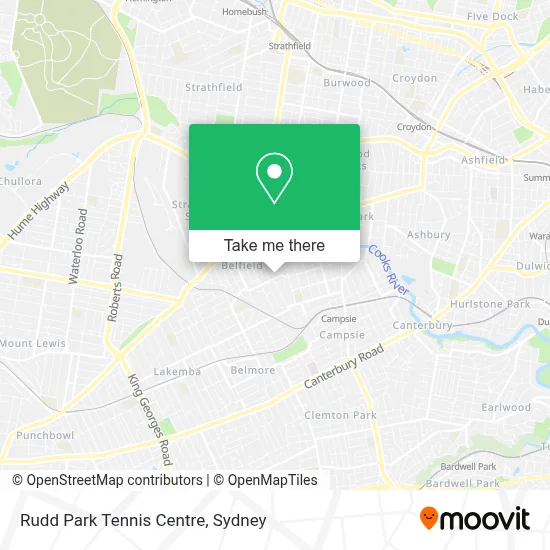 Mapa Rudd Park Tennis Centre