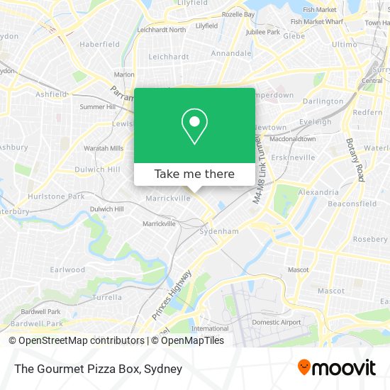 The Gourmet Pizza Box map