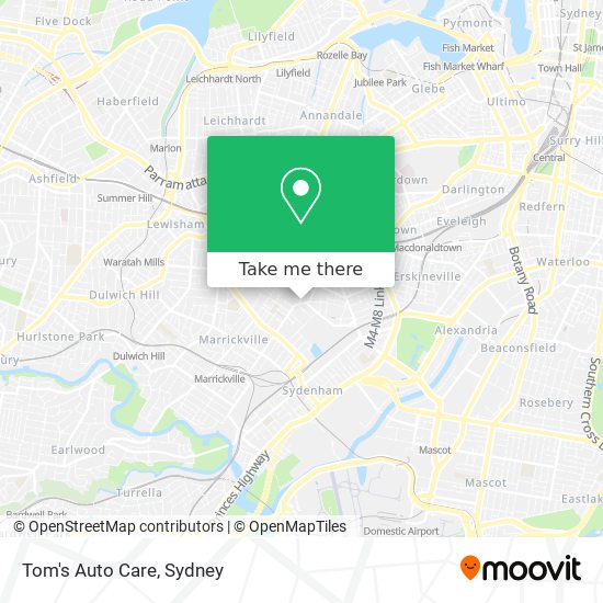 Tom's Auto Care map